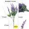 Grand Verde Lavender Artificial Flower Plants Real Touch Floral Shrubs Faux Purple Bouquets for DIY Home Decoration, Windowsill, Patio, Balcony, Wedding Party - 8pcs Bulk